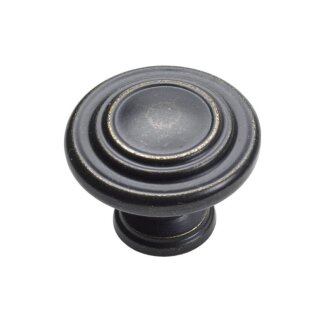 Hettich Möbelknopf, Ø 32mm, Zinkdruckguss brüniert