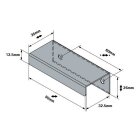 HETTICH Möbelgriff, 80 x 12,5 x 35mm, BA 60mm, Aluminium, Edelstahl-Optik