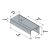 HETTICH Möbelgriff, 80 x 12,5 x 35mm, BA 60mm, Aluminium, Edelstahl-Optik