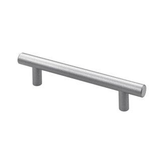 Hettich Möbelgriff, Stahl, Aluminium-Optik, BA 96 mm