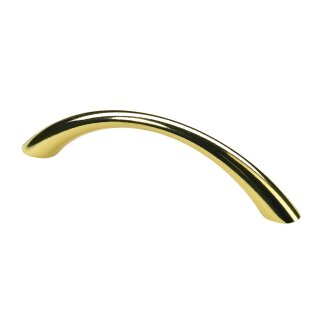 Hettich Möbelgriff, 112,5 x 10 x 26,5 mm, Zinkdruckguss vermessingt, BA 96 mm