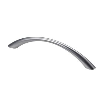 Hettich Möbelgriff, Zinkdruckguss, Aluminium-Optik, BA 128mm