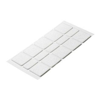 Filzgleiter-Set 20/40 x 40mm, weiß 15 Stück