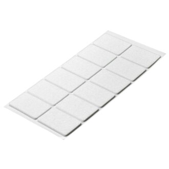HETTICH Filzgleiter, selbstklebend, 55 x 35 x 2 mm, synthetischer Filz, weiß, 12 Stück