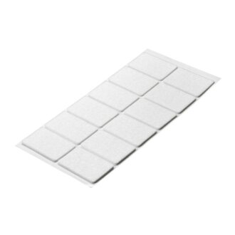Hettich Filzzuschnitt, 35 x 55 mm, weiß, 12 Stück