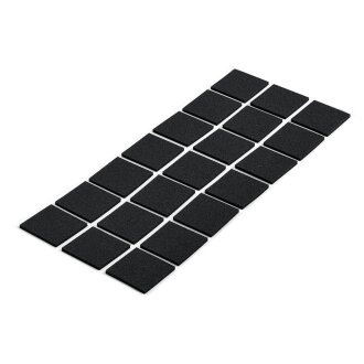 HETTICH Antirutschpads und Schutzpuffer, eckig, 30 x 30 x 2 mm, 15 Stück
