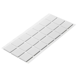 Hettich EVA Pad-Set, 30 x 30mm, weiß, 15 Stück