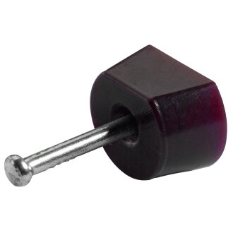 Hettich Bodenträger mit Nagelstift, 14,5 x 7,5 mm, Kunststoff, Stahl, braun, 20 Stück