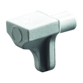 HETTICH Bodenträger mit Zapfen, 5mm, Kunststoff, weiß, 20 Stück