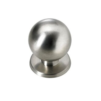 Hettich Möbelknopf, Ø 29 x 36 mm, Zinkdruckguss, Edelstahl-Optik