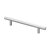 HETTICH Möbelgriff, Stahl, BA128mm, Aluminium-Optik, Ø 12 x 189 x 32mm
