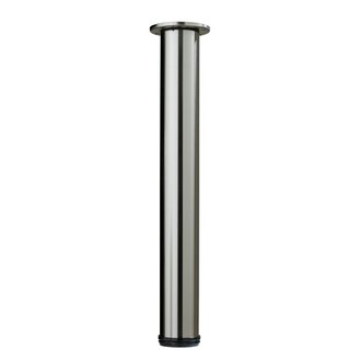 Tischbein höhenverstellbar 700-1100mm D76mm Edelstahl-Optik - exclusiver Design-Tischfuß