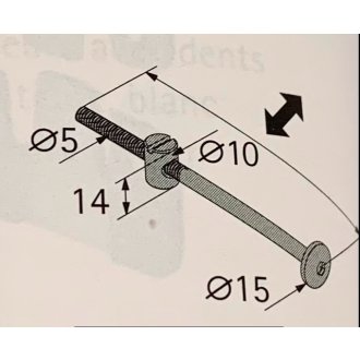Verbindungsschraube M6 x 100mm mit Kloben 4 Stück, 1,88 €