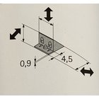 Rückwandstabilisator 15x10,7mm weiss