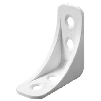 HETTICH Kunststoffwinkel, 40 x 40 x 16mm, Kunststoff, weiß, 12 Stück