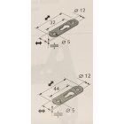 Schrankaufhänger 42 x 15 mm verzinkt  4 Stück