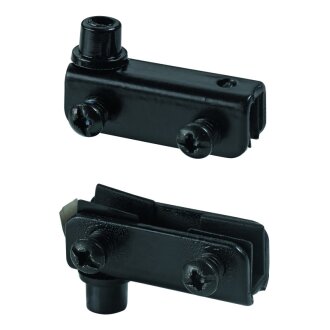 Hettich Glastürscharnier innenliegend, Stahl, schwarz