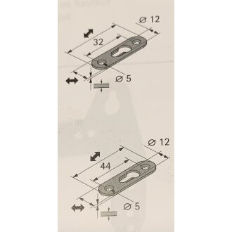 HETTICH Schrankaufhänger, 62 x 19 mm, verzinkt, 4 Stück