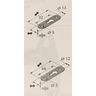 Schrankaufhänger 62 x 19 mm verzinkt 4 Stück