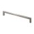 HETTICH Möbelgriff, BA160 mm, Zinkdruckguss, Edelstahl-Optik, 168 x 8 x 28 mm