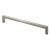 HETTICH Möbelgriff, BA160mm, Zinkdruckguss, Edelstahl-Optik, 168 x 8 x 28mm