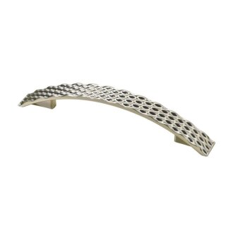 HETTICH Möbelgriff, BA128 mm, Zinkdruckguss, Edelstahl-Optik, 187 x 22 x 31 mm