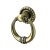 Hettich Möbelknopf, Ø 34 x 18 mm, Zinkdruckguss vermessingt brüniert