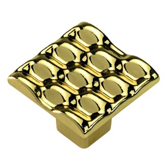 Hettich Möbelknopf, 25 x 25 x 20mm, Zinkdruckguss vermessingt