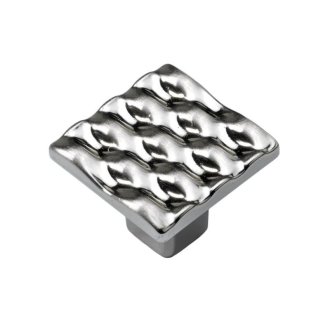 Möbelknopf, 25 x 25 x 20 mm, Zinkdruckguss, Edelstahl Optik