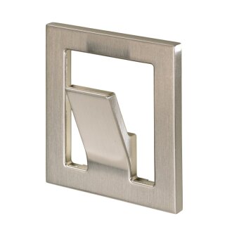 HETTICH Garderobenhaken, 60 x 70 x 20 mm, Zinkdruckguss, Edelstahl Optik
