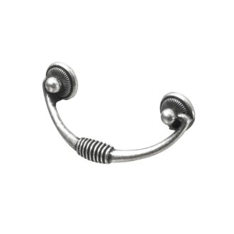 HETTICH Möbelgriff, BA64 mm, Zinkdruckguss, brüniert, silberfarben, 82x33x22 mm