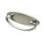 HETTICH Möbelgriff, BA 64 mm, 94 x 25/42 x 18 mm, Messing, Zinkdruckguss, brüniert, silberfarben