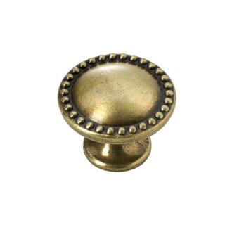HETTICH Möbelknopf, Zinkdruckguss vermessingt brüniert, Ø28mm