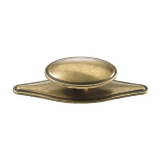 Hettich Möbelknopf, 77 x 26 x 20 mm, Zinkdruckguss vermessingt brüniert