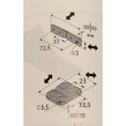 Eckverbinder 90-270° 50 x 40 x 4mm Kunststoff...