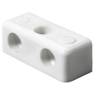 HETTICH Eckverbinder Block, 35 x 12 x 12 mm, Kunststoff, weiß, 20 Stück
