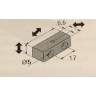 HETTICH Eckverbinder Block, 35 x 12 x 12 mm, Kunststoff, weiß, 20 Stück