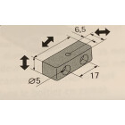 HETTICH Eckverbinder Block, 35 x 12 x 12mm, Kunststoff, weiß, 20 Stück