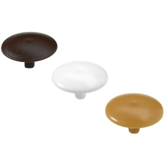 HETTICH Abdeckkappe für Verbindungsschraube Direkta, Ø 15 mm, Kunststoff, weiß, braun, beige