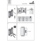 HETTICH Pendeltürbeschlag, 75mm, grau lackiert