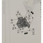 Hettich Schnappverschluss, 15 x 31 x 26 mm, verzinkt, 2 Stück