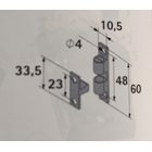 Kugelschnäpper 60 x 10,5mm Messing vernickelt 2er Pack