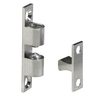 HETTICH Kugelschnäpper, Messing, vernickelt, 8 x 9 x 42mm, 2 Stück