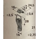 Kistenverschluss abschließbar 58mm Edelstahl 202