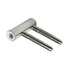 Hettich Bandmittelteil, 66 x Ø 15mm, Stahl, vernickelt, 2 Stück