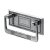 HETTICH Möbelgriff, BA 64 mm, 89 x30/40 x18 mm, Messing Zinkdruckguss brüniert, silberfarben