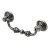 HETTICH Möbelgriff, Zinkdruckguss brüniert, silberfarben, BA 64mm