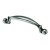 HETTICH Möbelgriff, BA 64 mm, Zinkdruckguss, brüniert, silberfarben, 88x12x22 mm