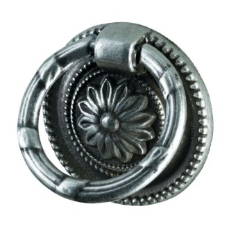 Hettich Möbelknopf, Ø 37 x 9 mm, Zinkdruckguss brüniert, silberfarben