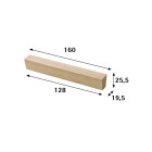 HETTICH Möbelgriff, Eiche roh, BA 128mm